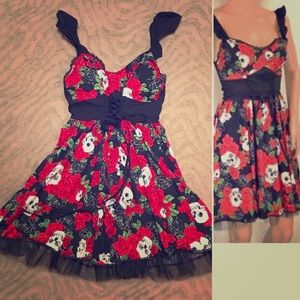 Skulls&roses dress